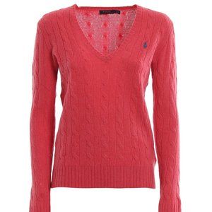 NWT Ralph Lauren Cable-Knit V-Neck Sweater